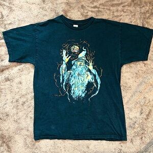 Rubik’s Cube Wizard t-shirt by Tee Fury navy blue MEN MEDIUM Gandalf Dumbledore